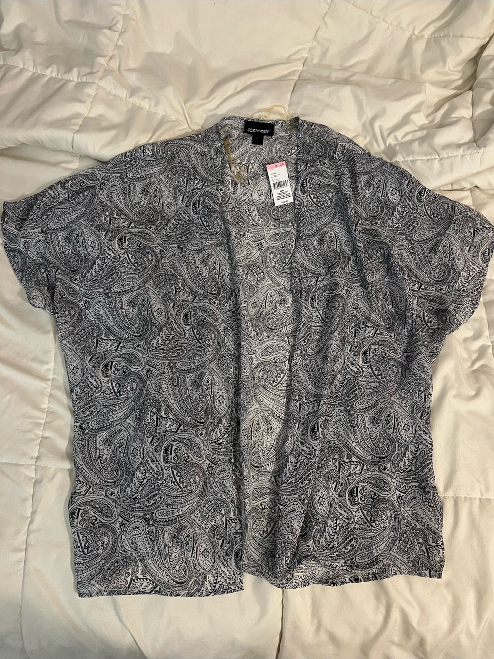 JOE BOXER Paisley Short-Sleeve Kimono